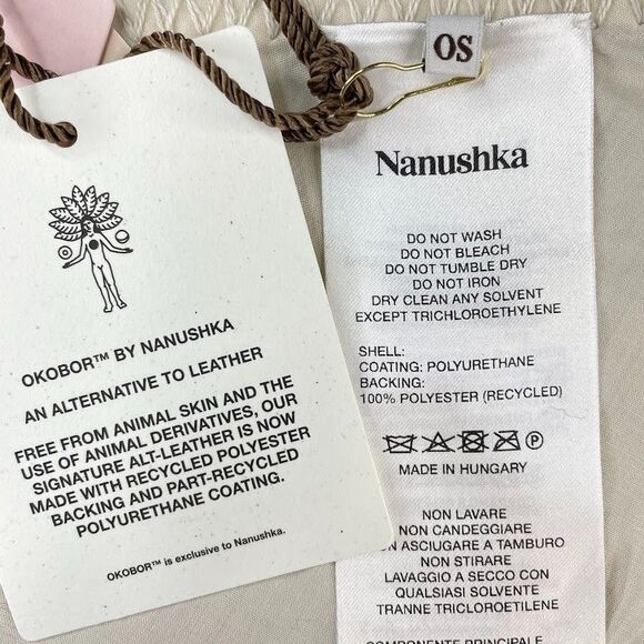 Nanushka Aditi Triangle Scarf Lilac Purple Womens One Size Vegan Leather Bandana - Picture 10 of 13